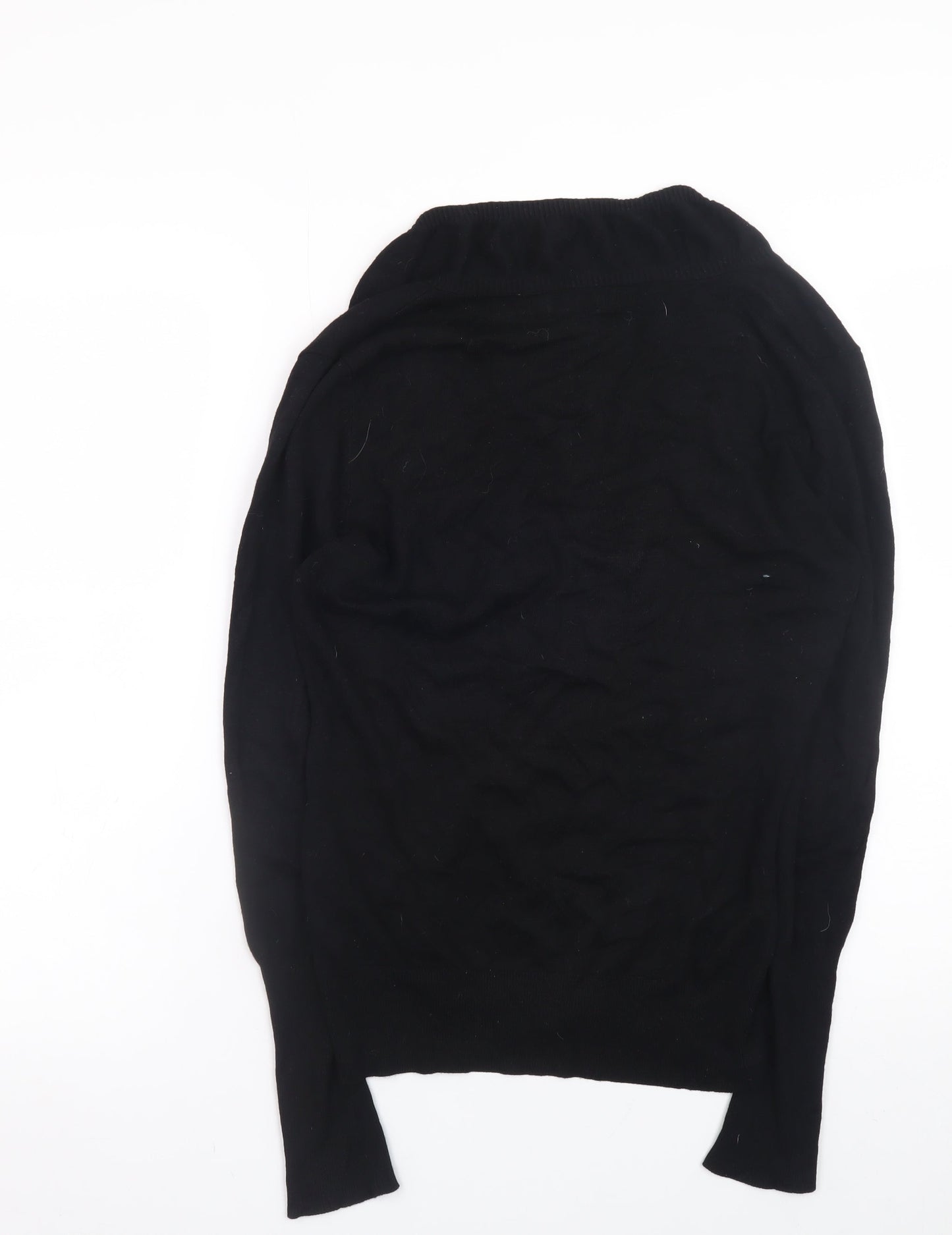 Mint Velvet Women's Black Size 10 V-Neck Buttoned Cardigan