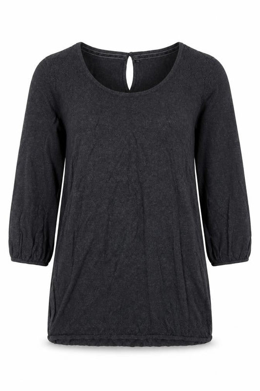 FatFace Women's Black Cotton 3/4 Sleeve Pullover Jumper Size 10