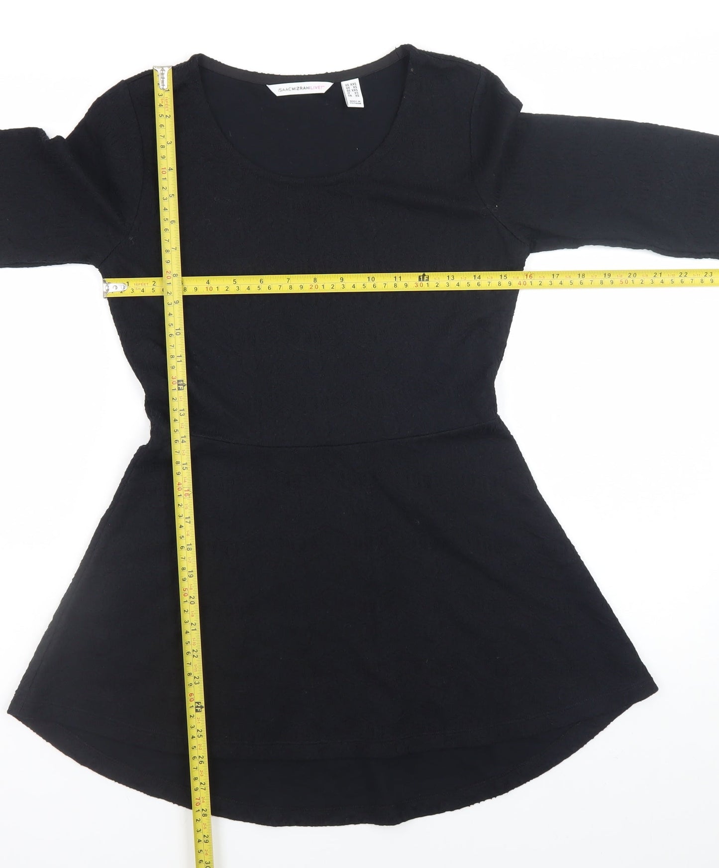 Isaac Mizrahi Live Women's Black XS Fit & Flare Jersey Dress