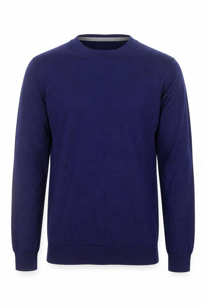 Hobbs Men's Blue Merino Wool Crew Neck Jumper Size Small