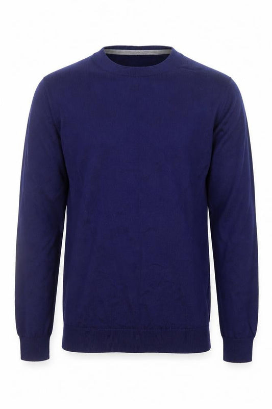 Hobbs Men's Blue Merino Wool Crew Neck Jumper Size Small