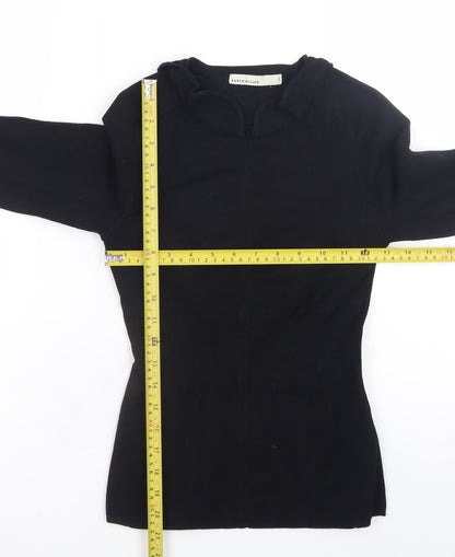 Karen Millen Women's Black Peter Pan Collar Pullover Jumper Size 10