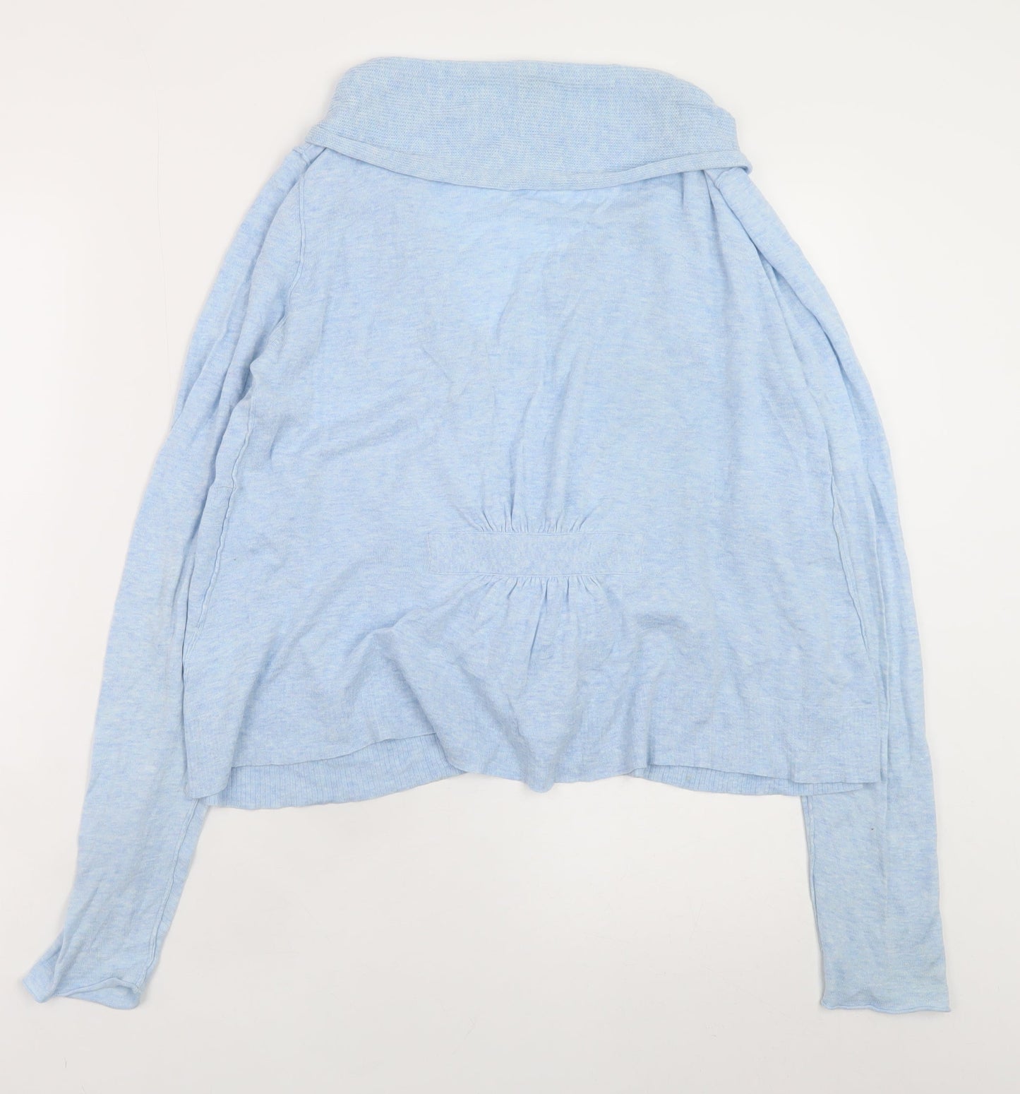 Whistles Women Blue Long Sleeve Cardigan Size 12 100% Cotton
