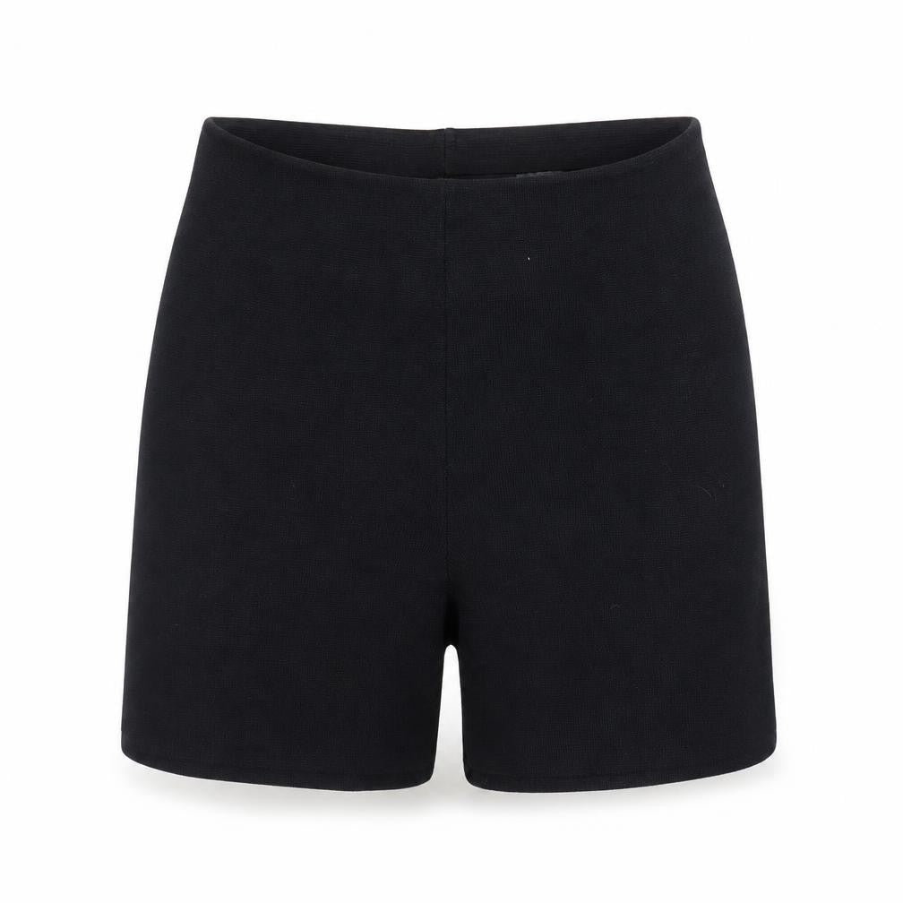 H&M Women Black Biker Activewear Shorts Size 12 Slim Fit
