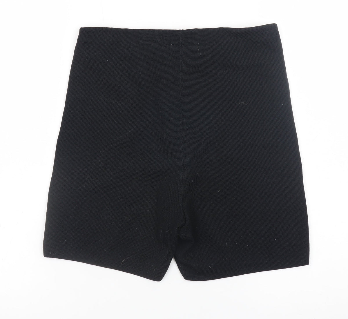 H&M Women Black Biker Activewear Shorts Size 12 Slim Fit