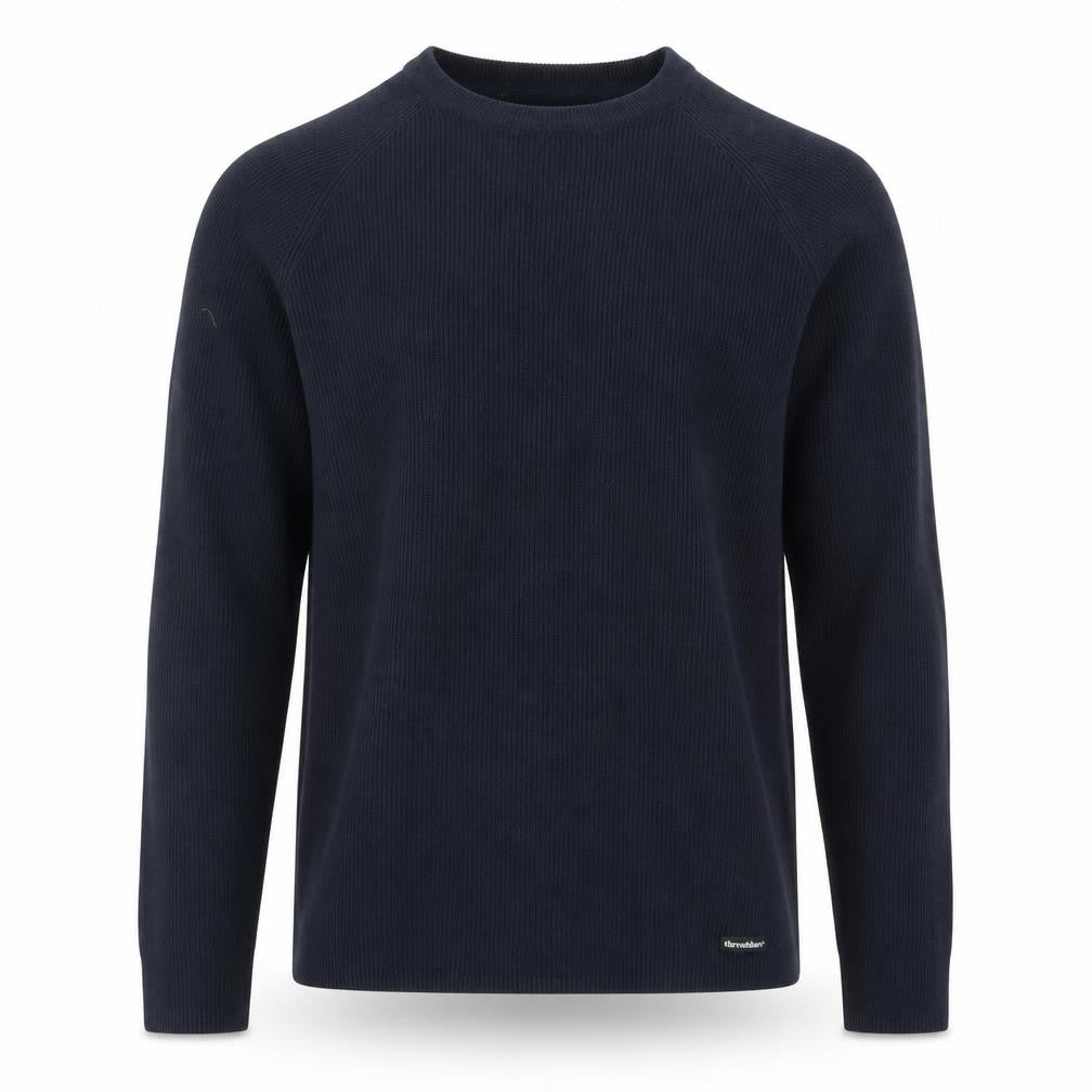 Threadbare Men's Blue Cotton Crew Neck Jumper Size S