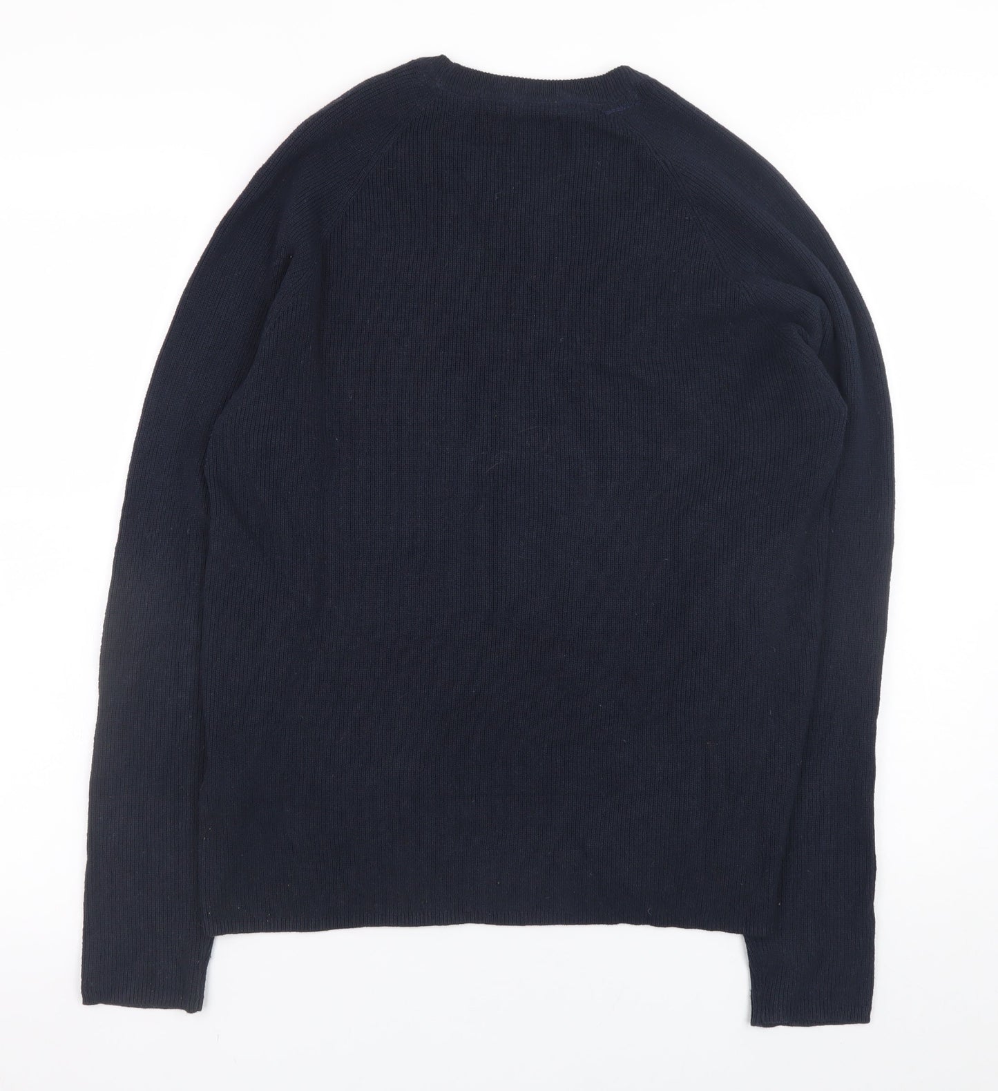 Threadbare Men's Blue Cotton Crew Neck Jumper Size S