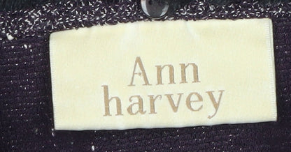 Ann Harvey Women's Grey Wool Blend Fur Collar Zip Coat Size 18
