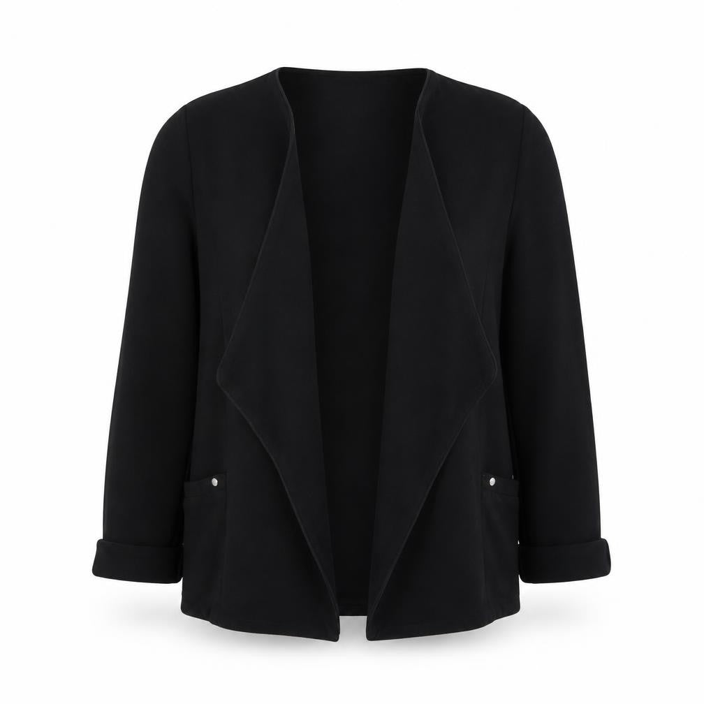 Wallis Women Black Cardigan M Open Front Long Sleeve Knit
