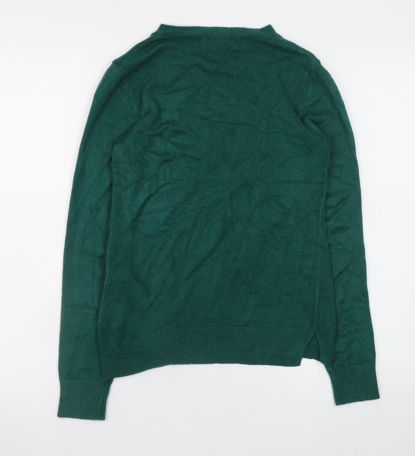Marks and Spencer Women Green Size 6 Crew Neck Acrylic Jumper