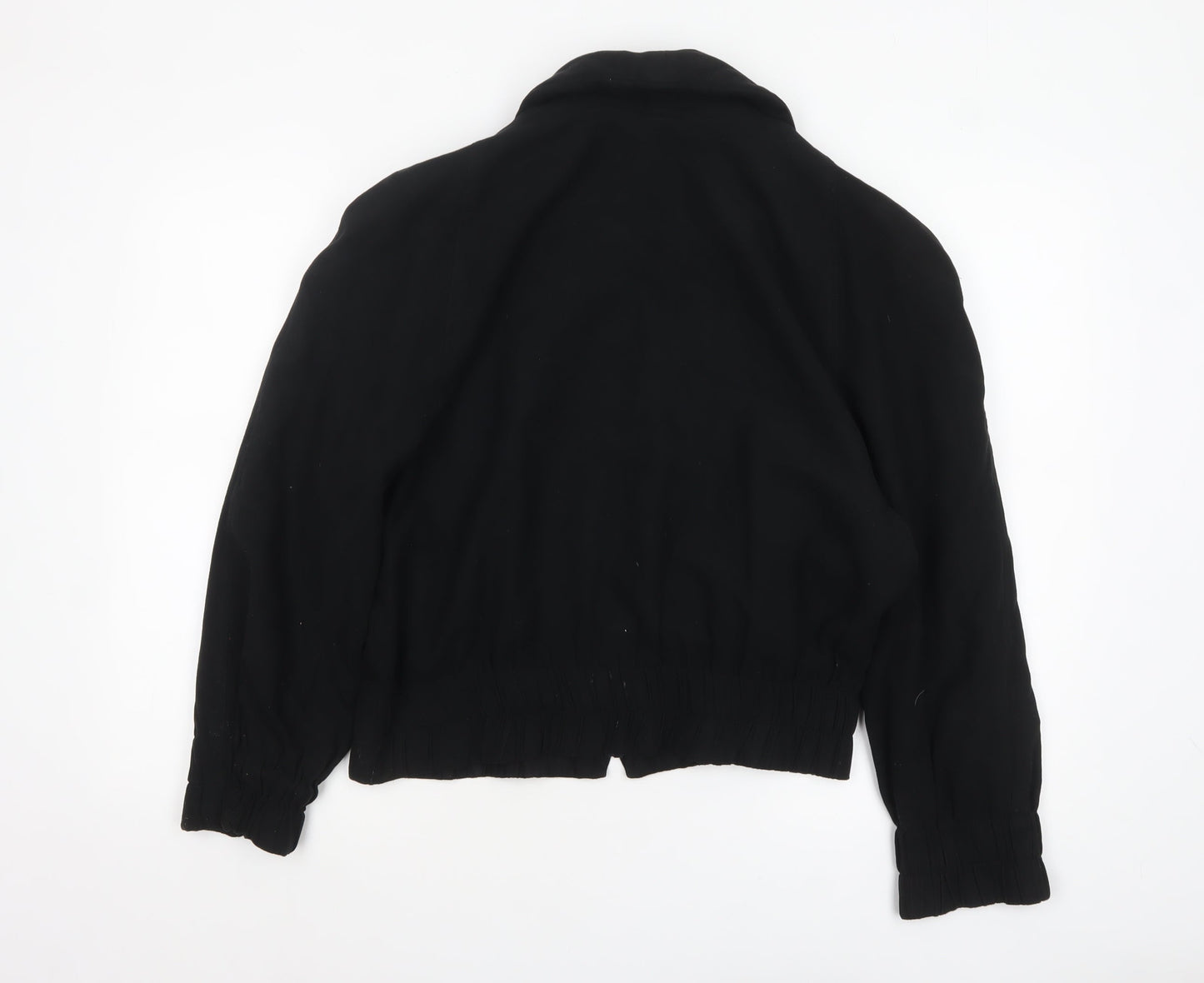 Lutz Teutloff Womens Black Size 12 Bomber Jacket Water Resistant