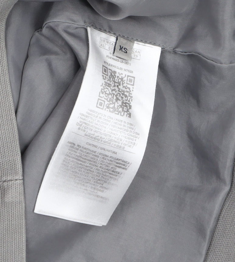Guess Women's Grey XS Biker Jacket Faux Leather Zip Pockets