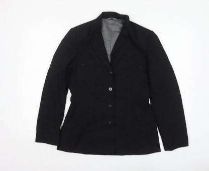 Next Women Black Classic Single-Breasted Blazer UK 8