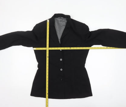 Next Women Black Classic Single-Breasted Blazer UK 8