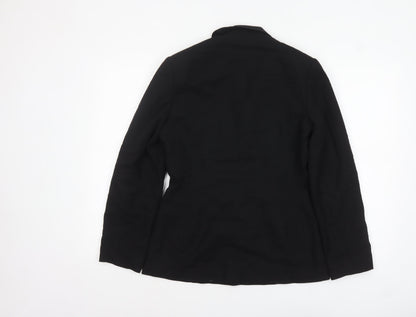 Next Women Black Classic Single-Breasted Blazer UK 8