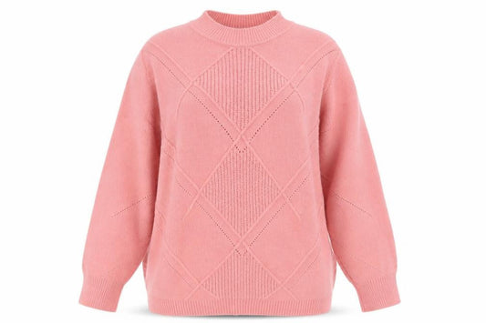 Damart Women Pink Crew Neck Long Sleeve Pullover Jumper M