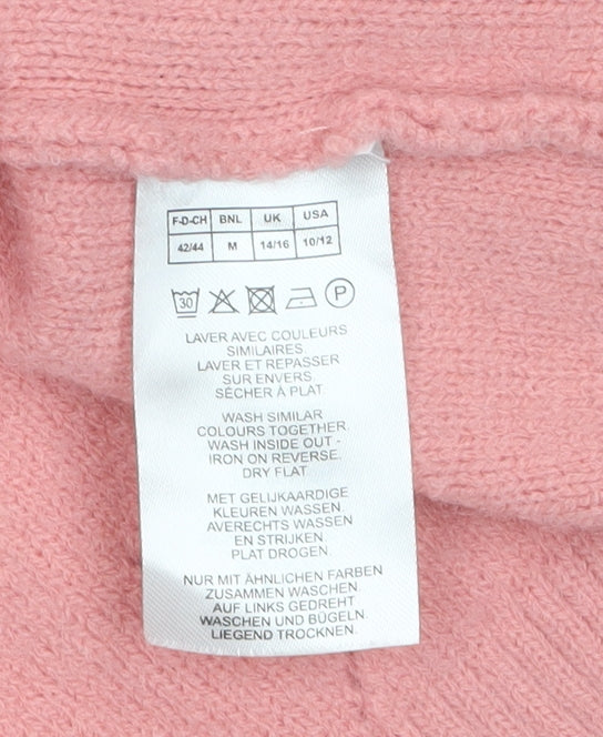 Damart Women Pink Crew Neck Long Sleeve Pullover Jumper M
