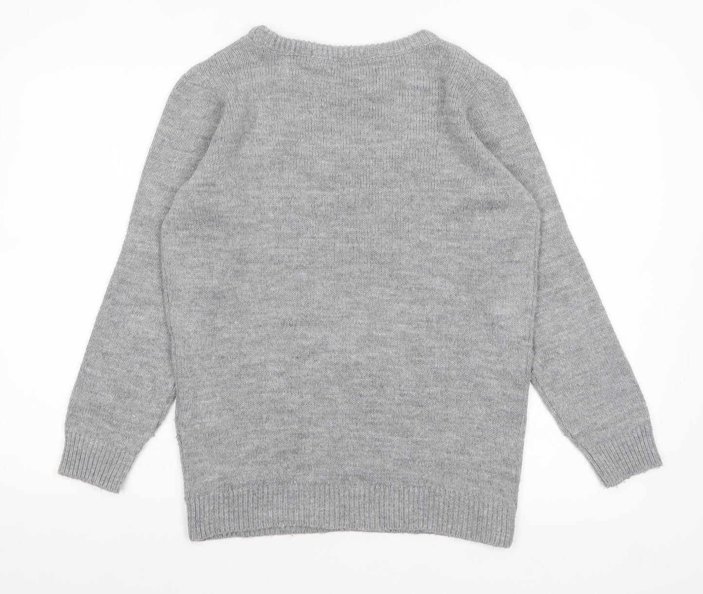 Blooming Marvellous Women Grey Sequin Christmas Jumper Size S