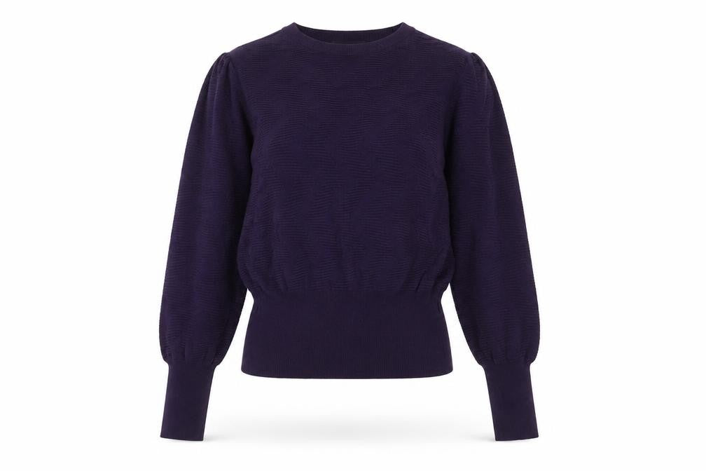 Marks & Spencer Women Purple Crew Neck Knit Pullover Jumper M