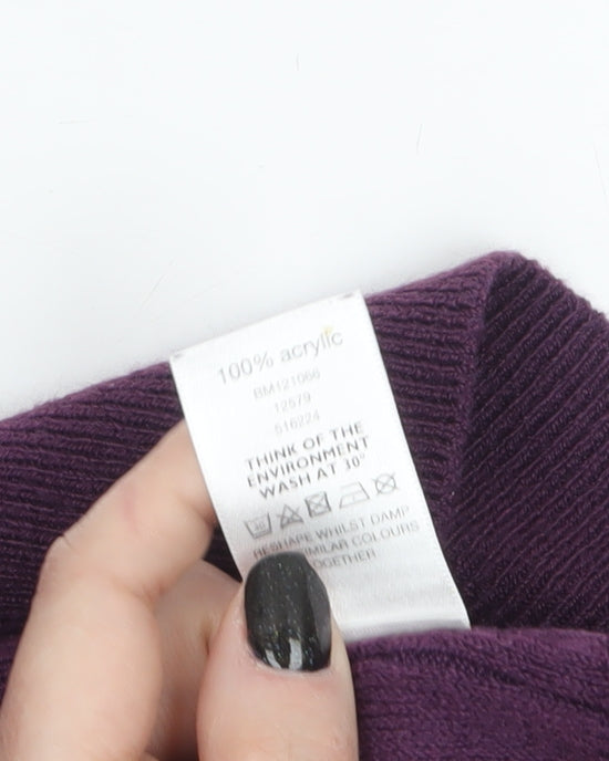 F&F Women’s Purple Knit Fit & Flare Dress Size 8