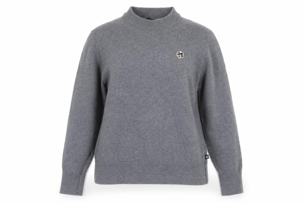 Ted Baker Womens Grey Wool Mock Neck Pullover Jumper Size L