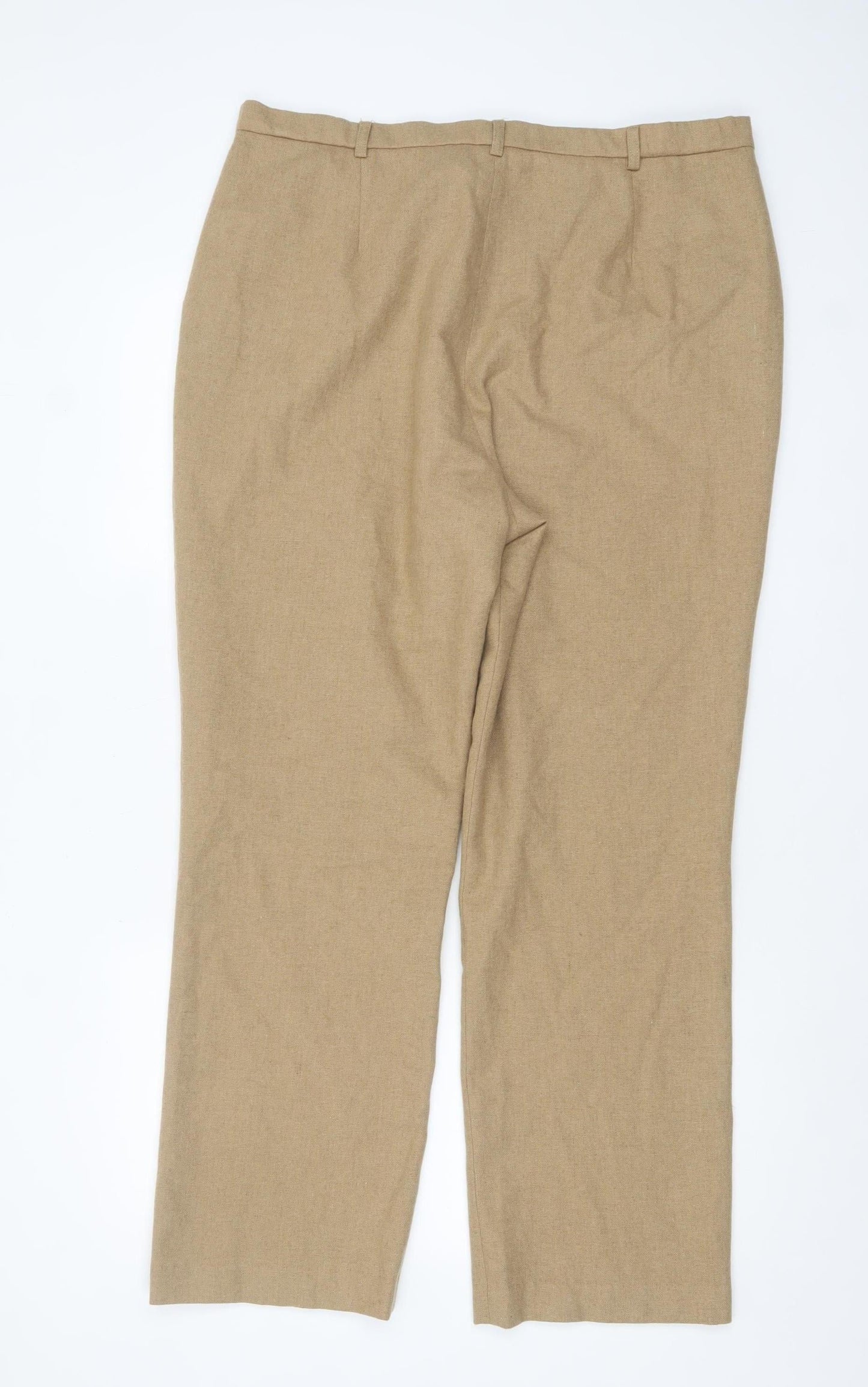 Cotswold Collections Women Beige Wool Blend Trousers Size 16