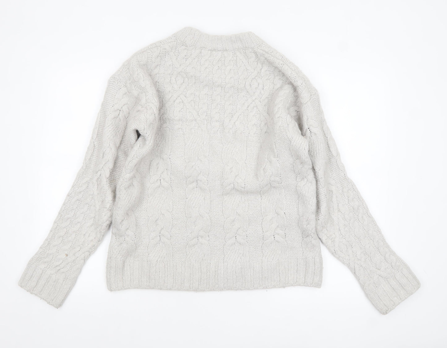 Weekday Women Ivory Cable-Knit Wool Blend Jumper XS