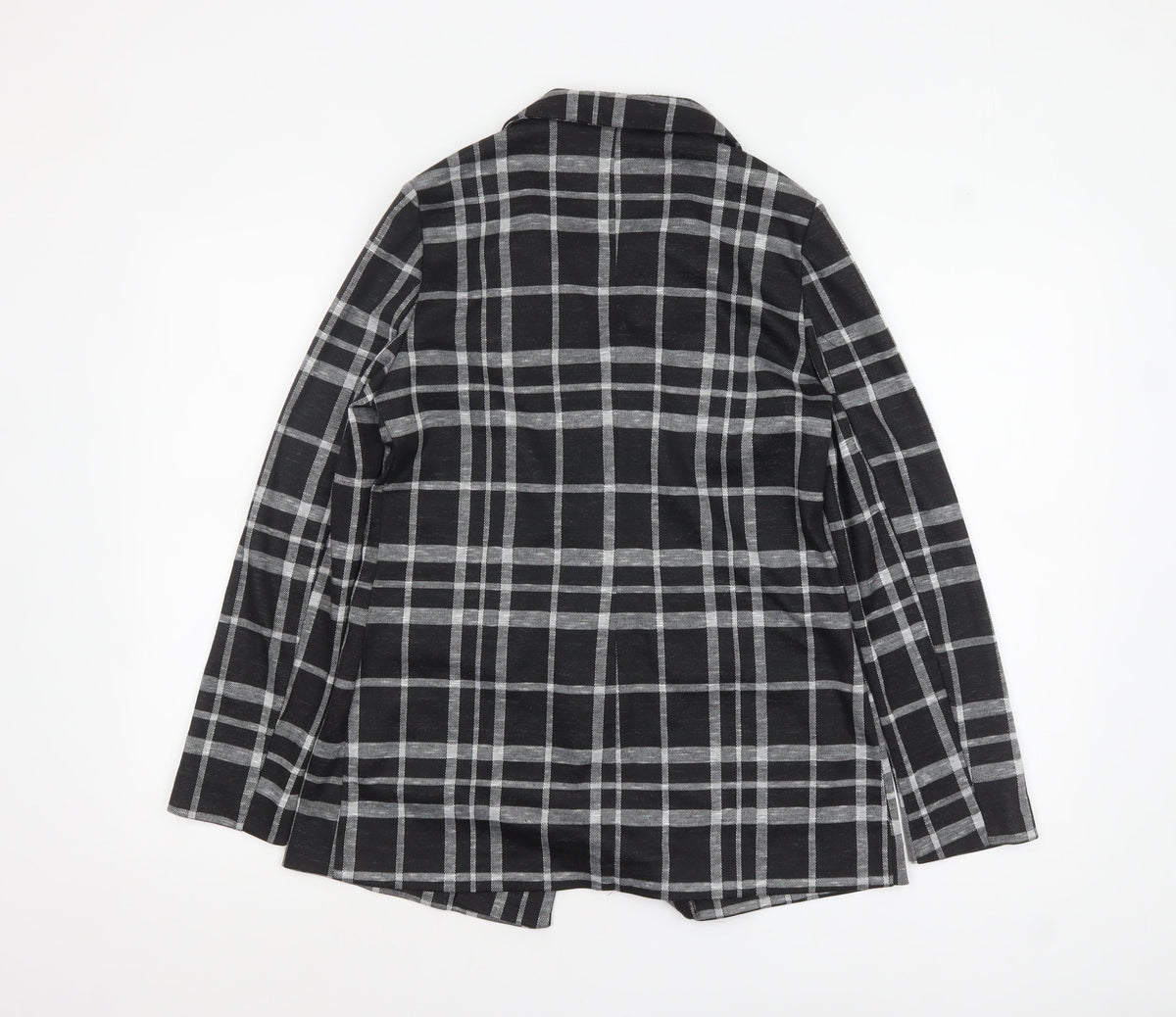Primark Women's Black Check Single-Breasted Blazer Size 8