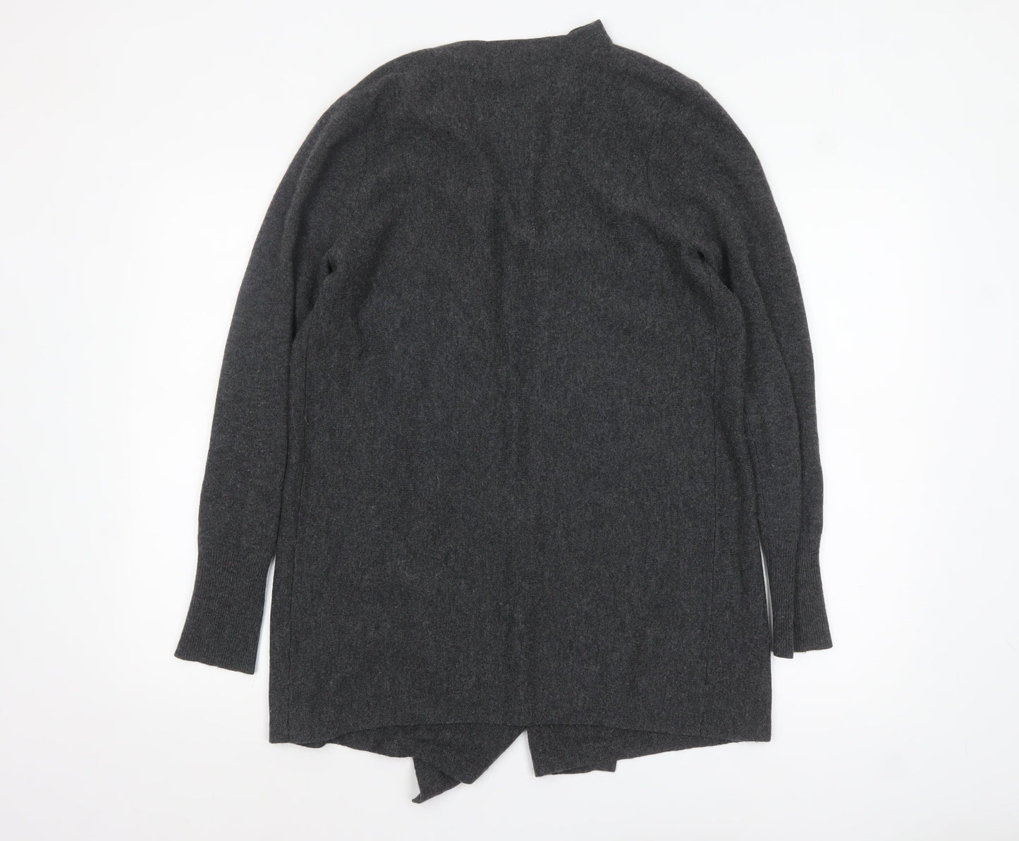 Jaeger Women Grey Wool Cashmere Long Sleeve Open Cardigan S