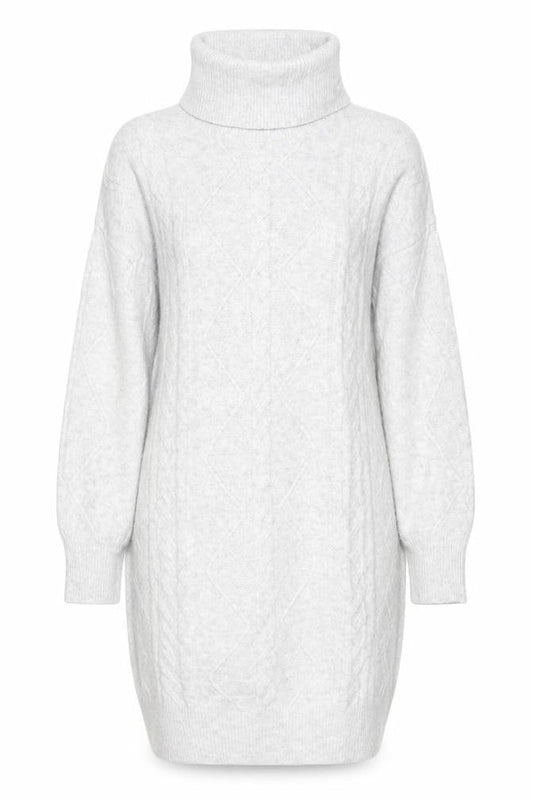 F&F Women's Grey Roll Neck Cable-Knit Long Sleeve Jumper M