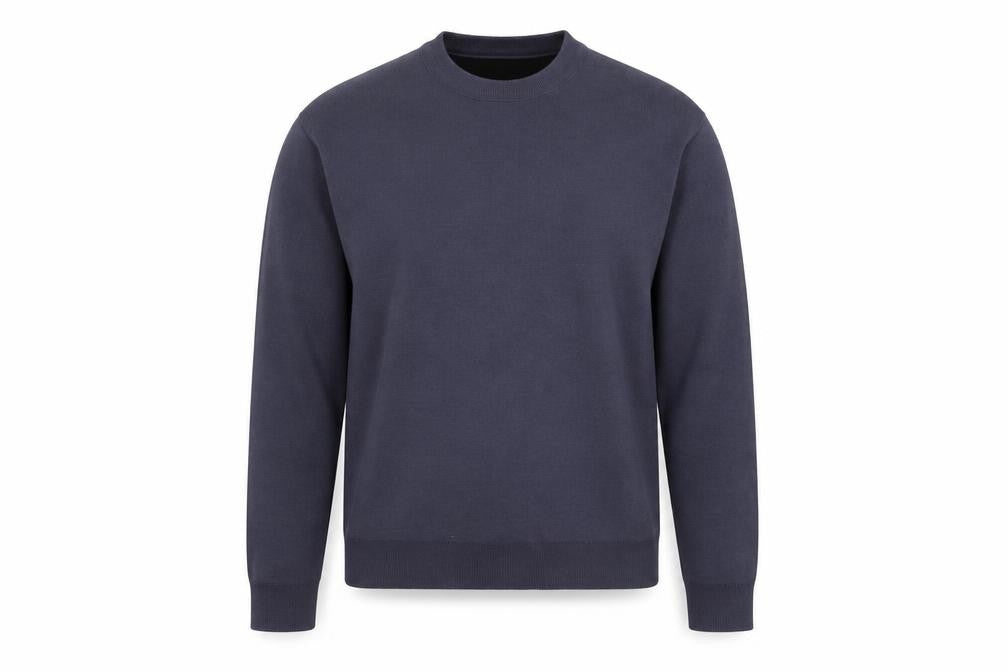 United Tokyo Men's Blue M Crew Neck Wool Blend Pullover Jumper