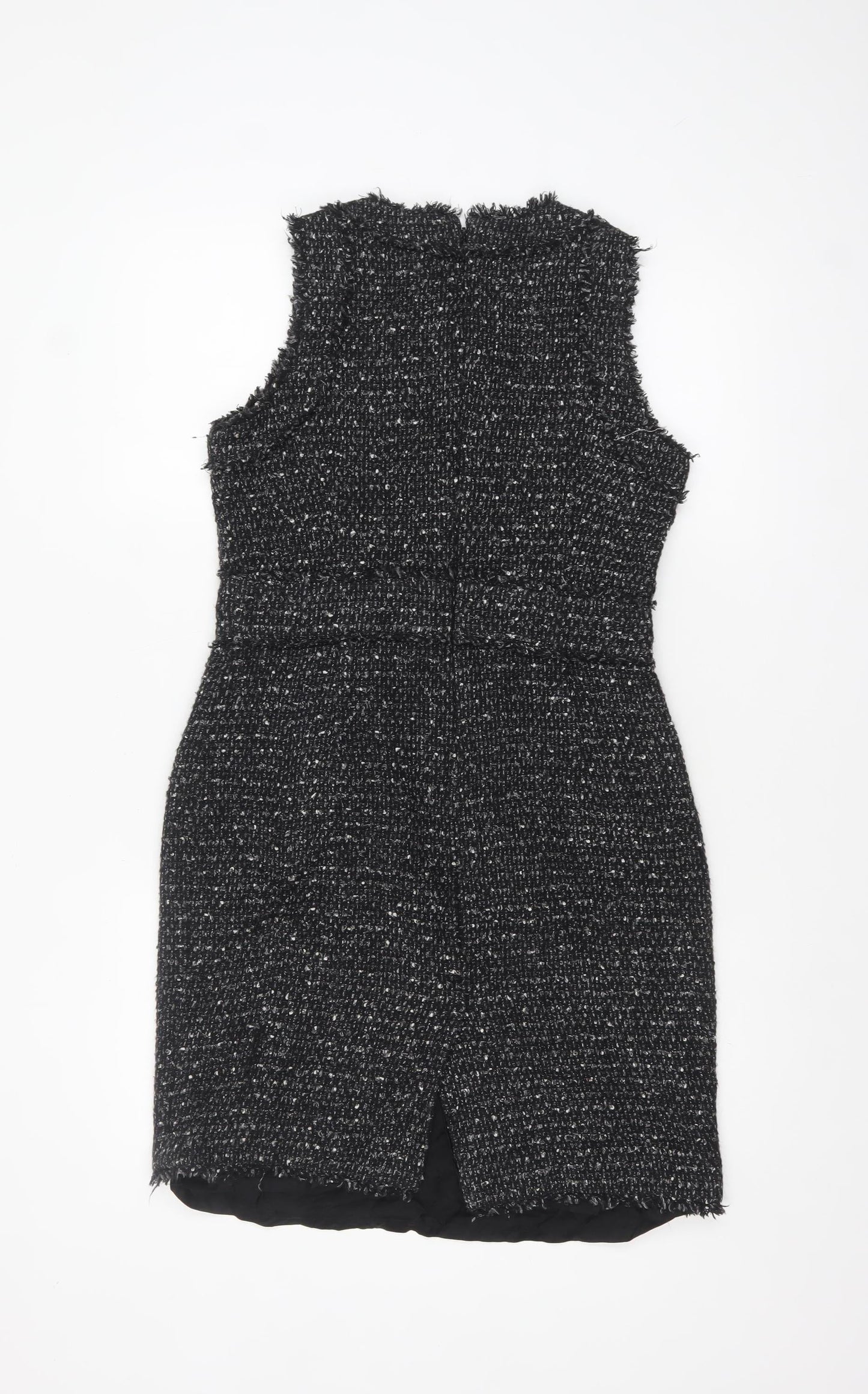 Michael Kors Women's Black Tweed Sleeveless Sheath Dress Size 10