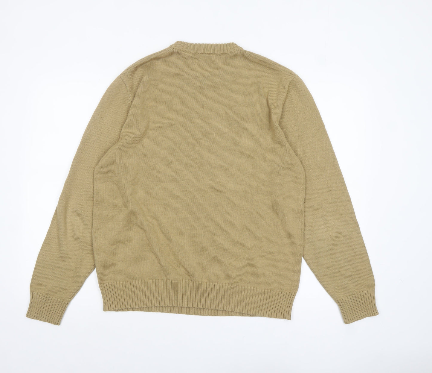 Levi's Men's Beige Cotton Crew Neck Pullover Jumper Size M