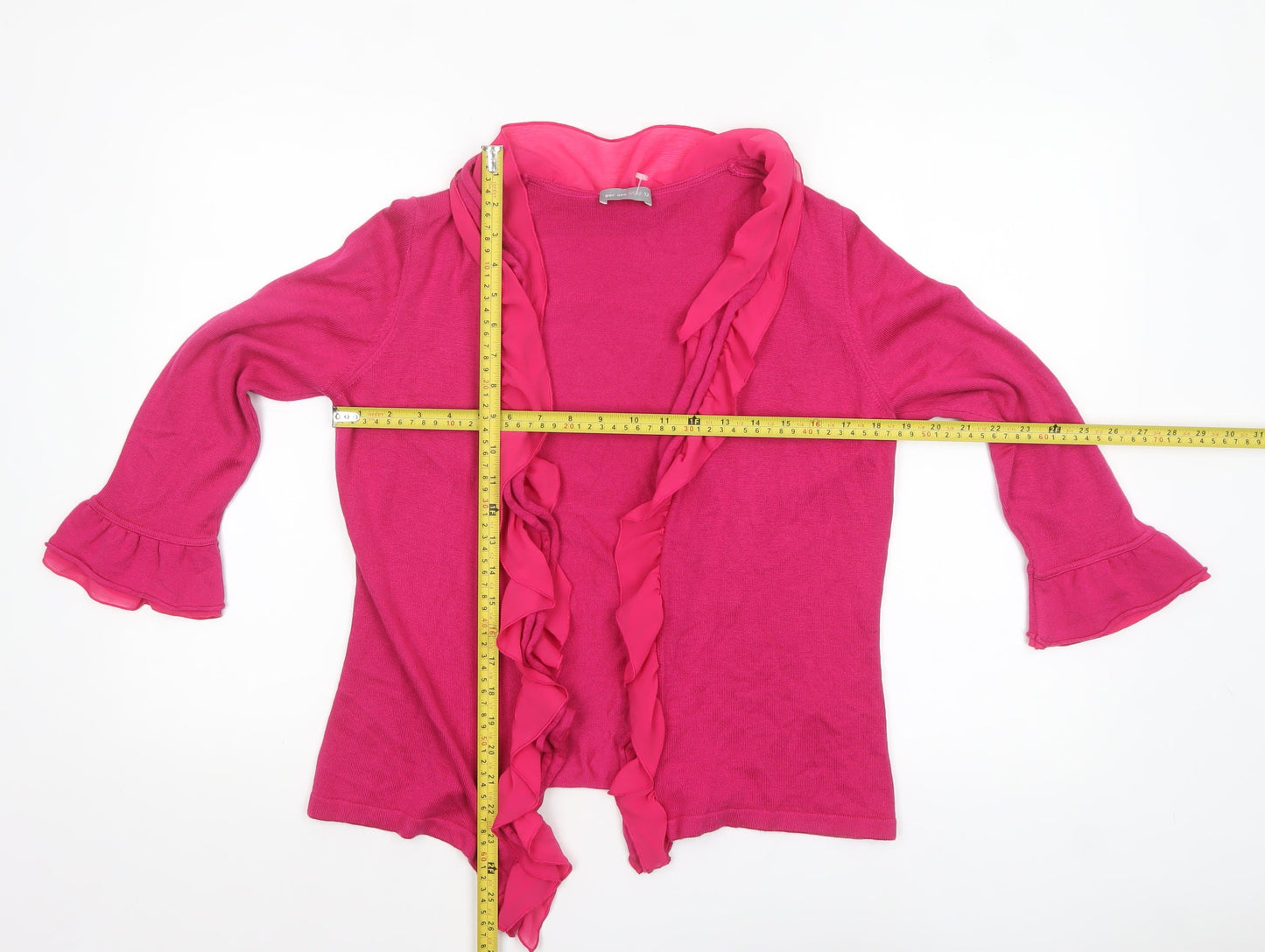 Marks and Spencer Per Una Women's Pink Ruffle Cardigan Size 12
