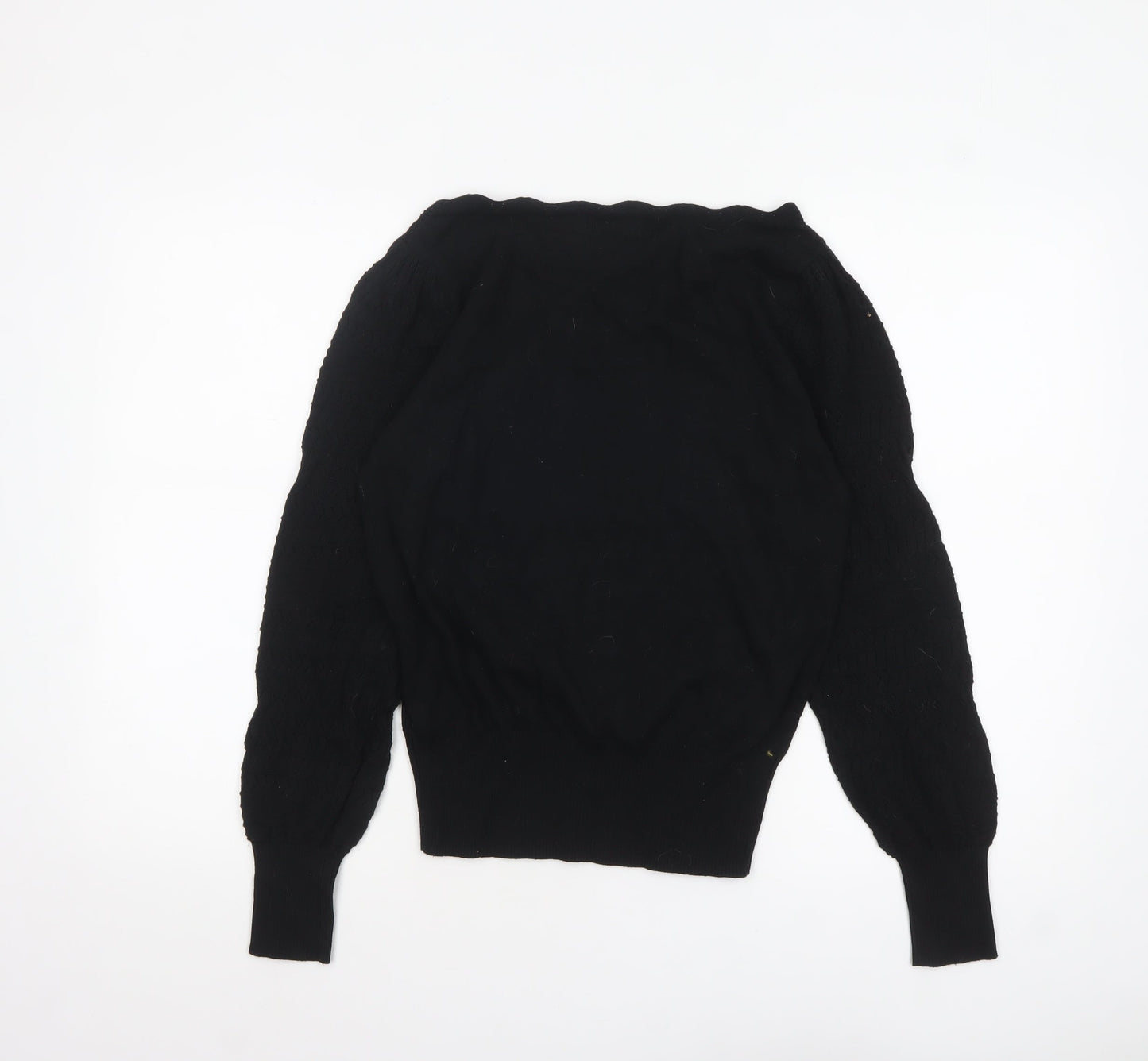 Love & Rose Women’s Black Puff Sleeve Cotton Knit Jumper Size 10