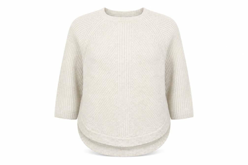 AND/OR Womens Beige Chunky-Knit Pullover Jumper XS Relaxed Fit
