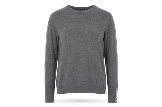 Zara Women Grey Knit Crew Neck Pullover Jumper Size 12