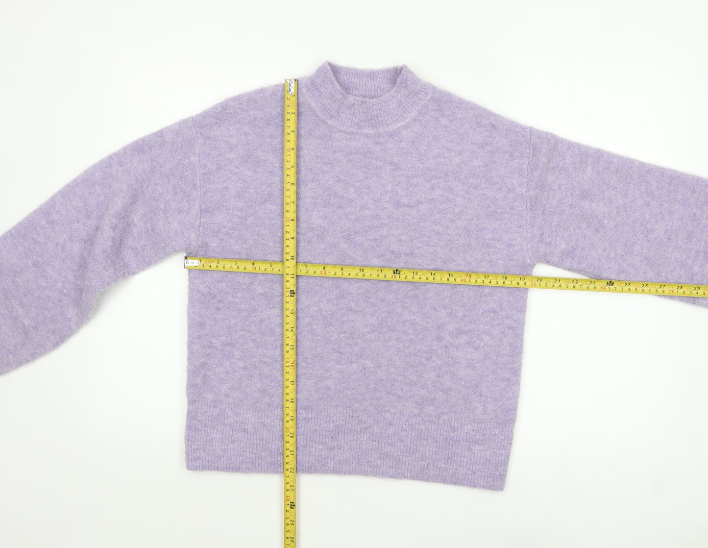 Marks and Spencer Women’s Purple Mock Neck Wool Blend Jumper XS