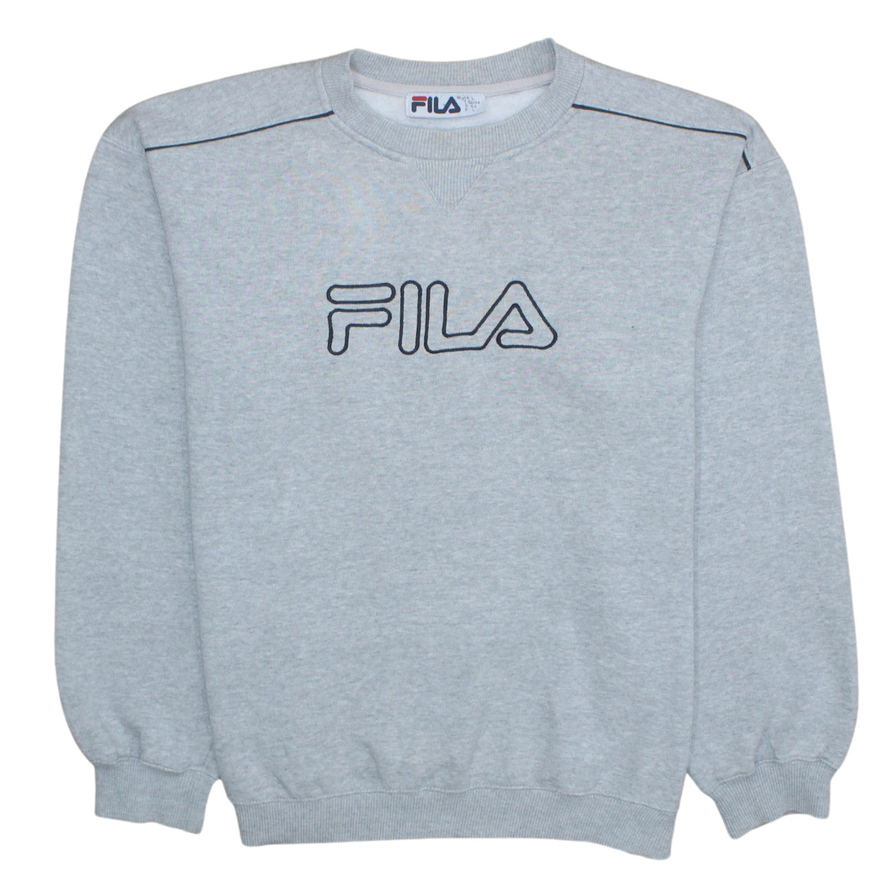 Fila Men's Grey Crew Neck Logo Pullover Sweatshirt Size L