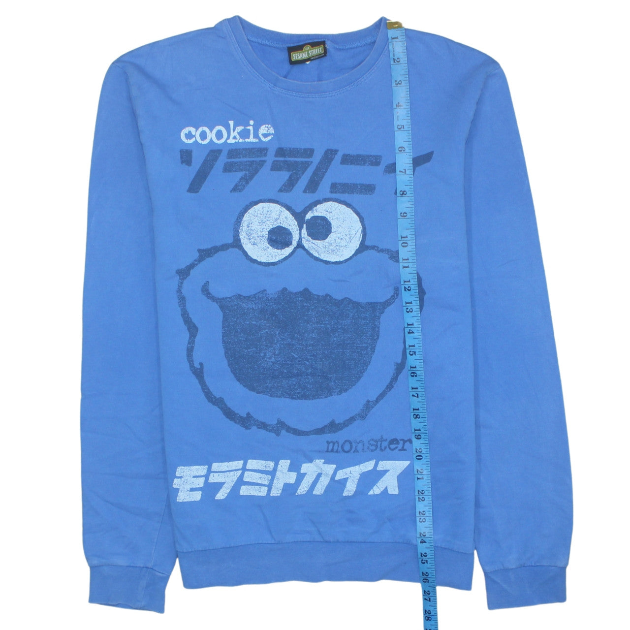 Topman Men's Blue Cookie Monster Pullover Sweatshirt S