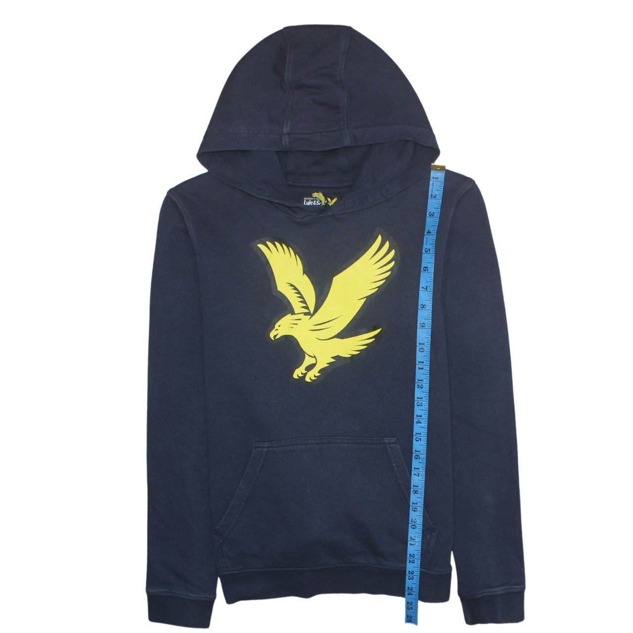 Lyle & Scott Boys Blue Pullover Hoodie 12-13 Years Cotton Logo Sweatshirt