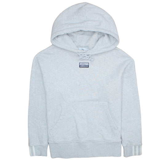 Adidas Women’s Grey Hooded Pullover Hoodie XS UK 6 Cotton Blend