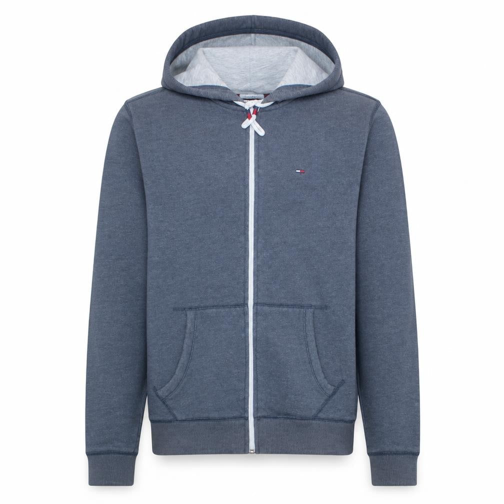 Tommy Jeans Mens Blue Regular Fit Full Zip Hoodie Size M