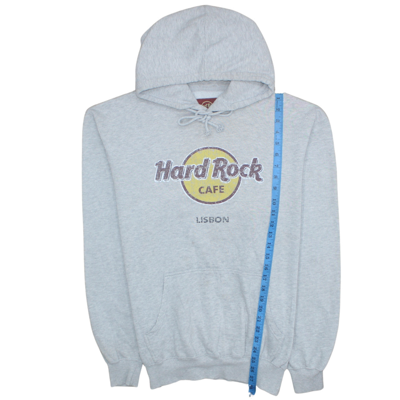Hard Rock Cafe Lisbon Grey Pullover Hoodie Women's XL Cotton Blend