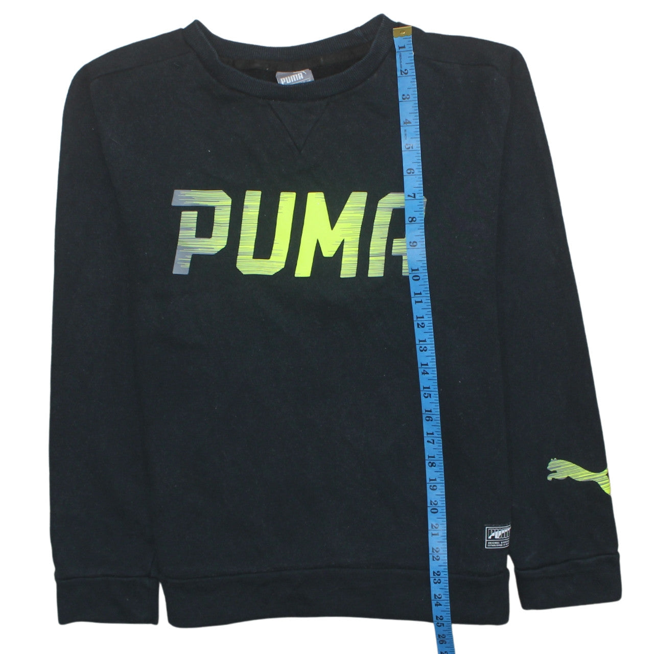 Puma Men's Black Small Pullover Crew Neck Sports Sweatshirt