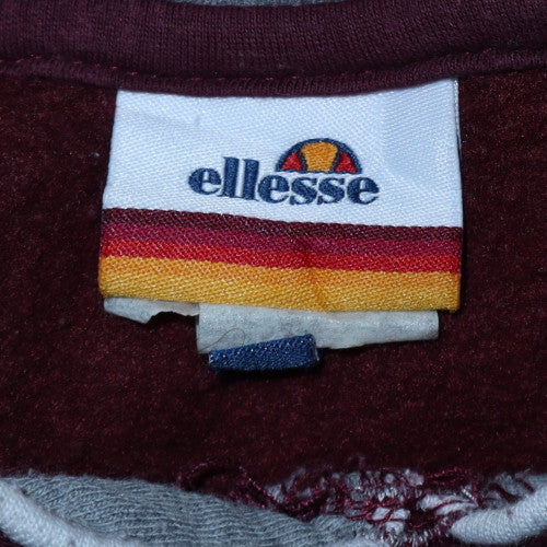 Ellesse Men’s Brown Pullover Hoodie M Logo Fleece Sweatshirt