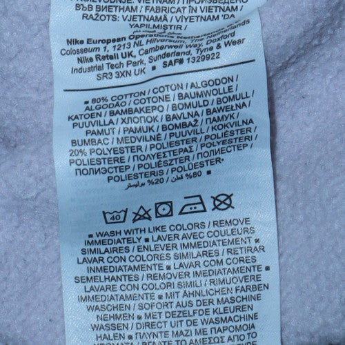Nike Women’s Lilac Crew Neck Pullover Sweatshirt Medium Cotton Blend