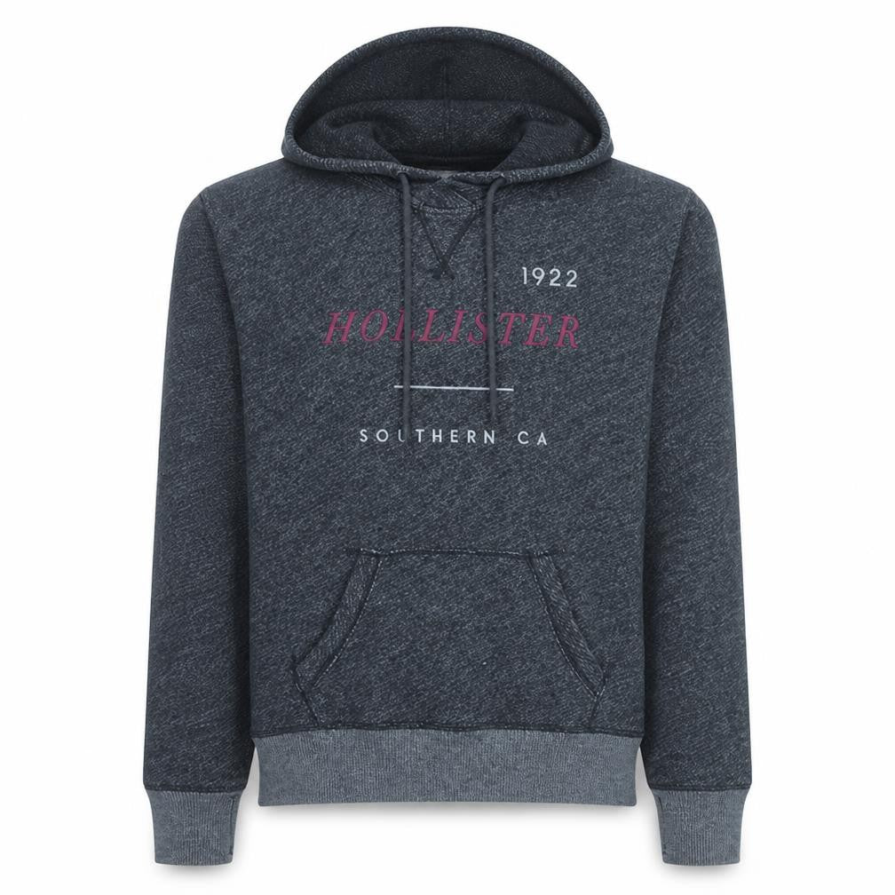 Hollister Women’s Charcoal Grey Pullover Hoodie Medium Cotton Blend