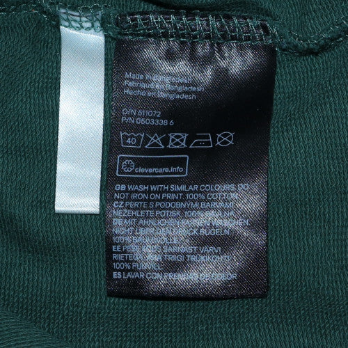 H&M Boys Green Skull Graphic Pullover Sweatshirt 16 Years