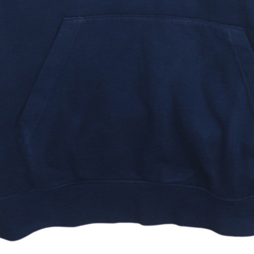 Nike Men's Blue Pullover Hoodie M Regular Fit Fleece Sweatshirt